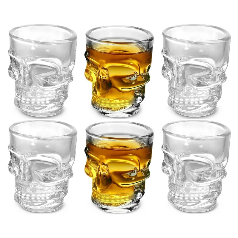 Wine Vodka Beer - 1/2 pezzi testa di teschio bicchiere