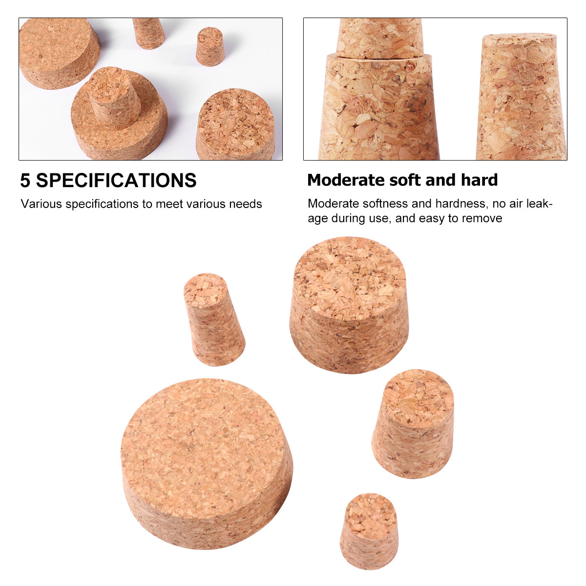 Wine Beer Food - Set di 25 Tappi per Vino