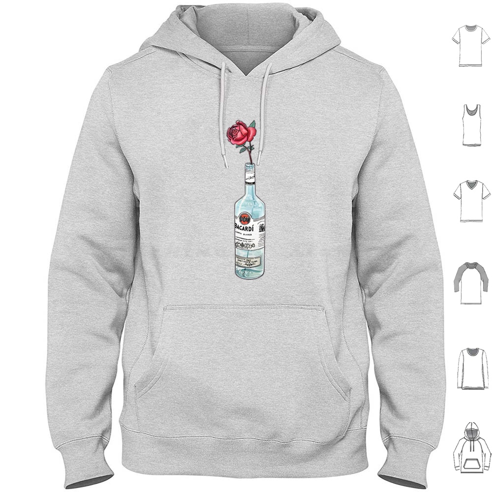Wine Vodka Beer - Felpa con Cappuccio in Cotone a