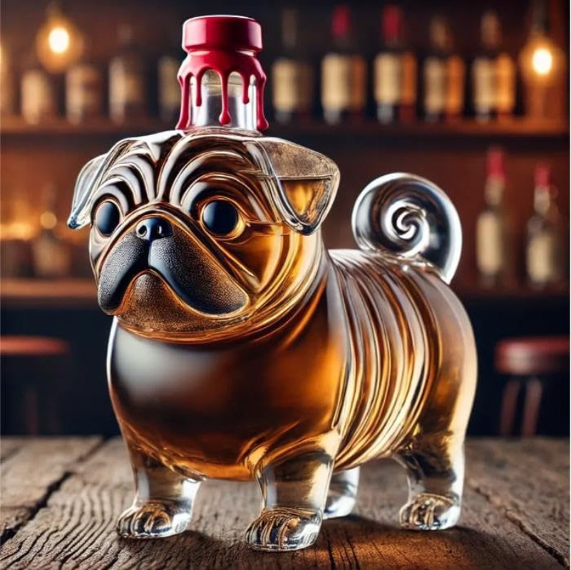 Wine Vodka Beer - Supporto Trasparente per Bicchieri a Forma