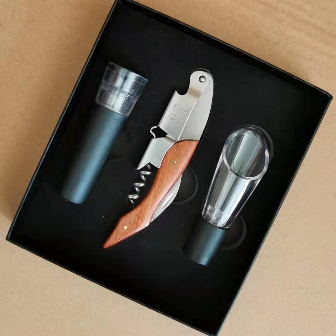 confezione regalo vino rosso b - Bottle Stopper Set recensione e prezzo