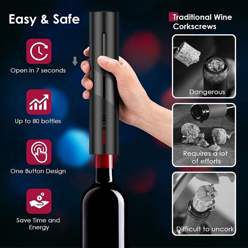 Cavatappi automatico elettrico - Bottle Stopper Set recensione e prezzo