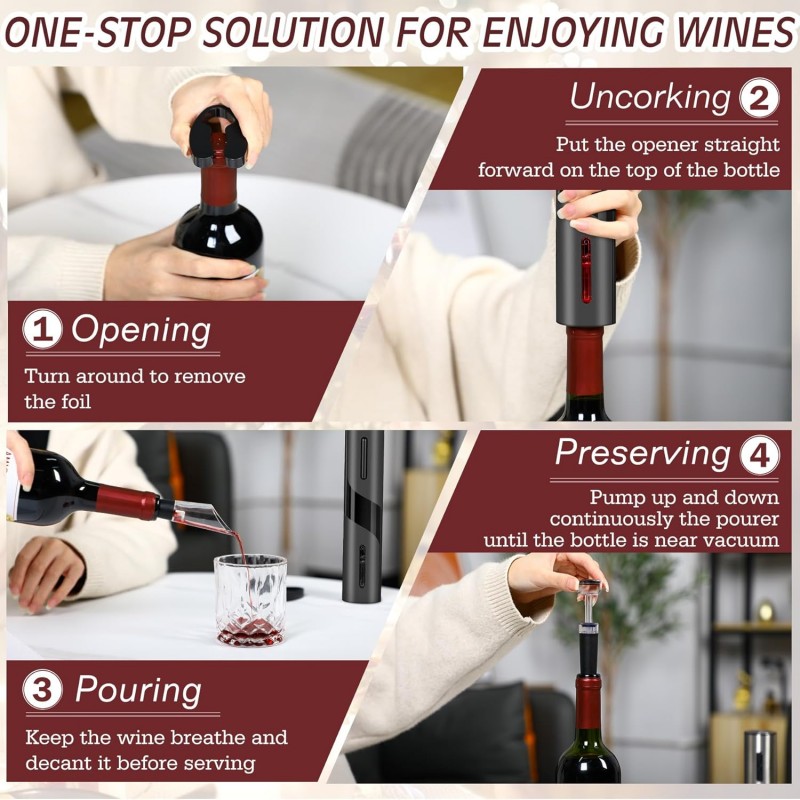 Cavatappi automatico elettrico - Bottle Stopper Set recensione e prezzo