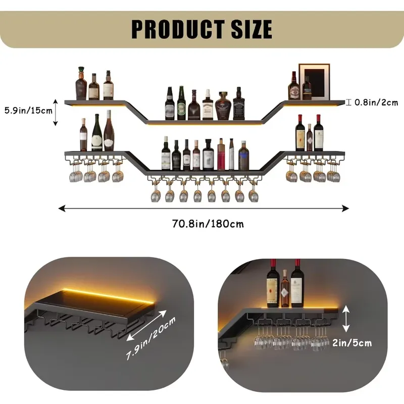 Portabottiglie da Parete a LED - Wine & Beer Shop Photos recensione e prezzo