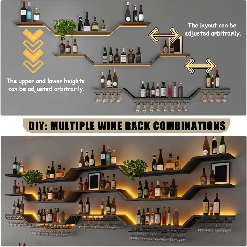 Portabottiglie da Parete a LED - Wine & Beer Shop Photos recensione e prezzo